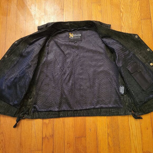 X element Advanced Motorcycle Gear L XL Denim Conceal Carry Vest Biker Moto‎ - Picture 3 of 8